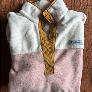 Columbia Women’s Small Pink and Pastel Pink Fleece Pullover